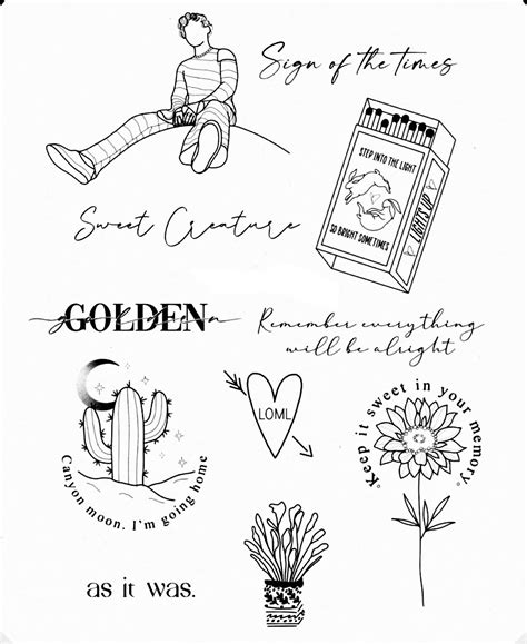 Harry Styles Pre Made Tattoo Stencils Pre Made Tattoo Etsy Harry Styles Pre Made Tattoo Stencils Pre Made Tattoo Etsy
