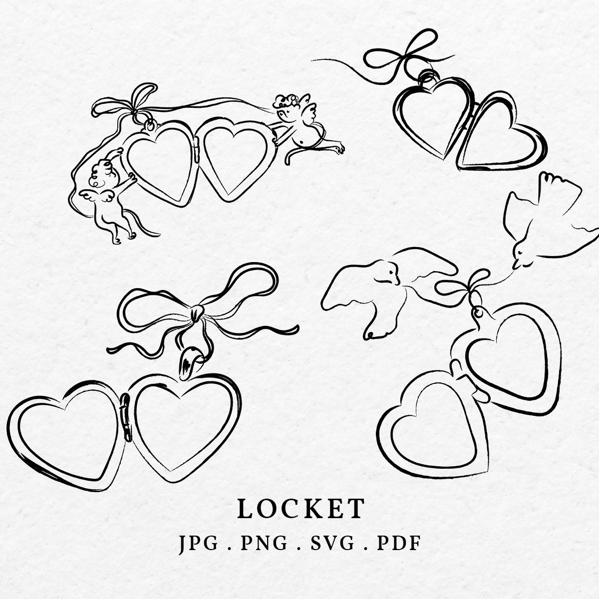 Heart Locket Tattoo Design