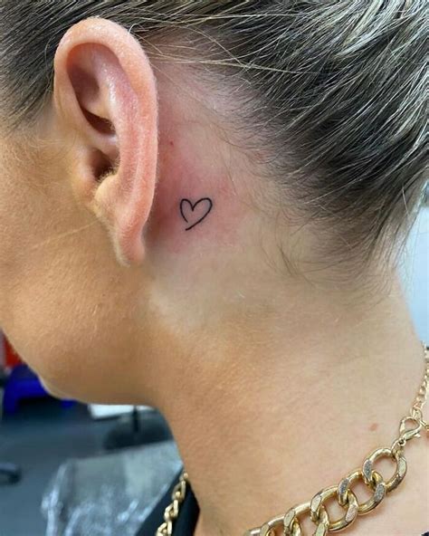 Heart Tattoos Behind Ear