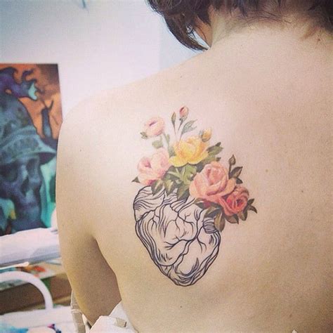 Heart With Roses Tattoo Tattoogrid Net