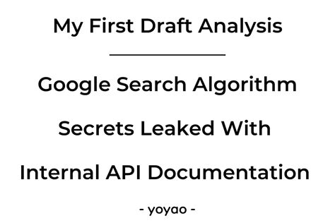 Here Is A Summary Of Google Amp 39 S Leaked Search Api Insights