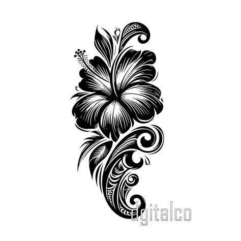 Hibiscus Tribal Tattoo Hibiscus Tribal Tattoo