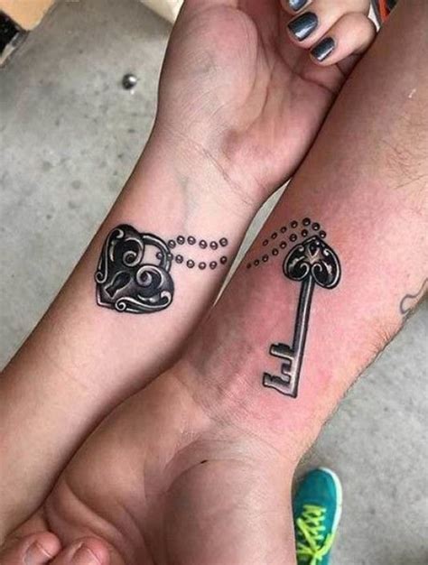 His And Hers Key And Lock Tattoos Tattoo Style Trends