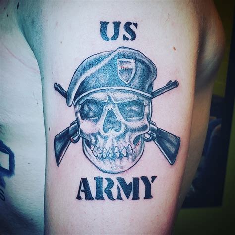 Infantry Tattoo Skull