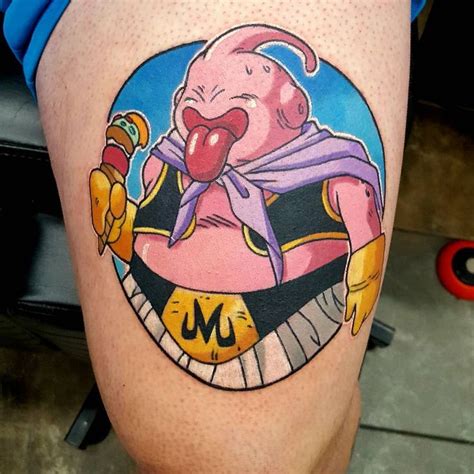 Is This My First Majin Buu Tattoo I Love It Let S Do More Dragon Ball Tattoos Needles By My Sponsor Emalla Official Tattoo Tattoos Sandiegotattoo Latattoo Fullcircletattoo Animetattoo