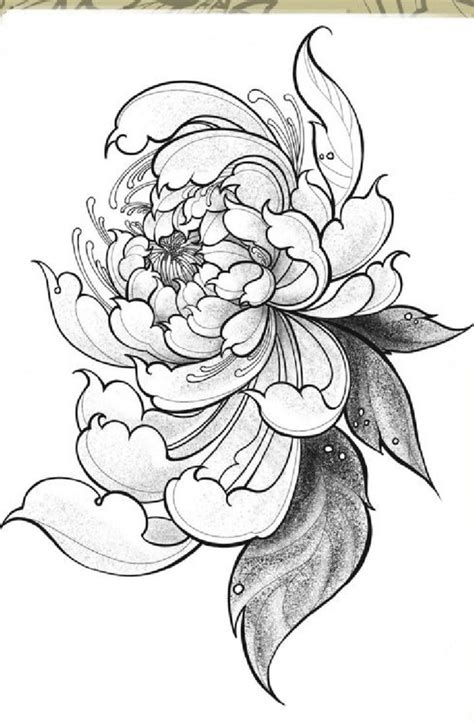 Japanese Flower Tattoo Drawing Japanese Flower Tattoo Drawing