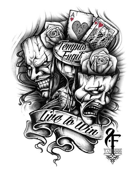 Laugh Now Cry Later Tattoo Design