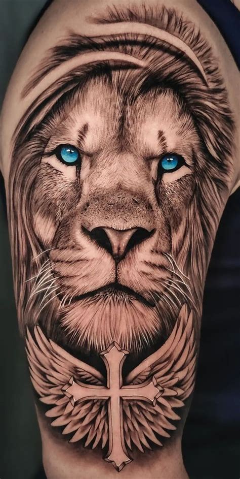 Lion Head Tattoos For Men