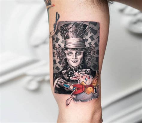 Mad Hatter From Alice In Wonderland By Justin Hicks Tattoonow