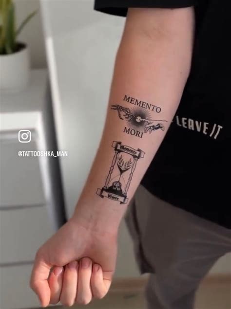 Memento Mori Tattoo Memento Vivere Tattoo Gothic Tattoo Etsy