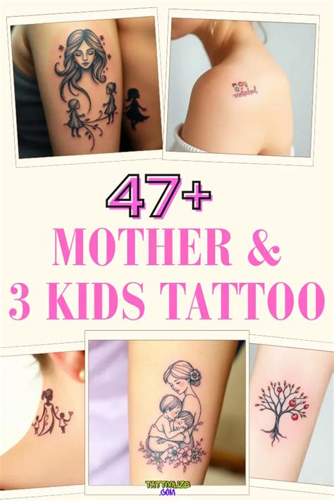 Mother And 3 Kids Tattoo Ideas Meaningful Family Ink Mother And 3 Kids Tattoo Ideas Meaningful Family Ink