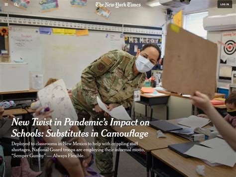 National Guard Is Deployed To Schools Amid Pandemic S Toll The New York Times