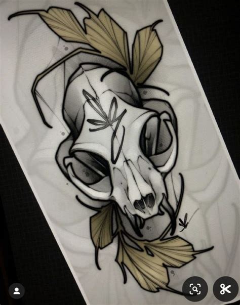 Neo Traditional Animal Skull Tattoo Neo Traditional Animal Skull Tattoo