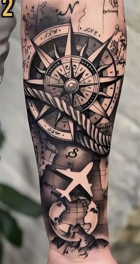 Pin By Edson Lopes Tattoo On Comercial Compass Tattoo Forearm