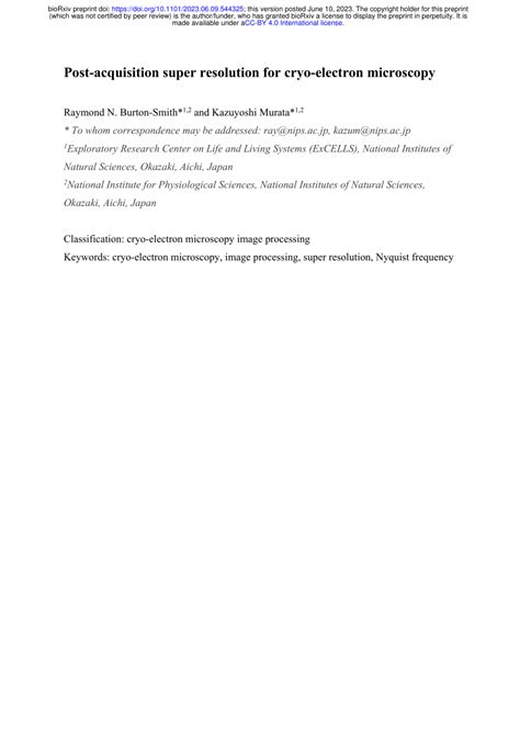 Post Acquisition Super Resolution For Cryo Electron Microscopy Biorxiv