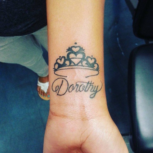 Princess Crown Tattoos With Names