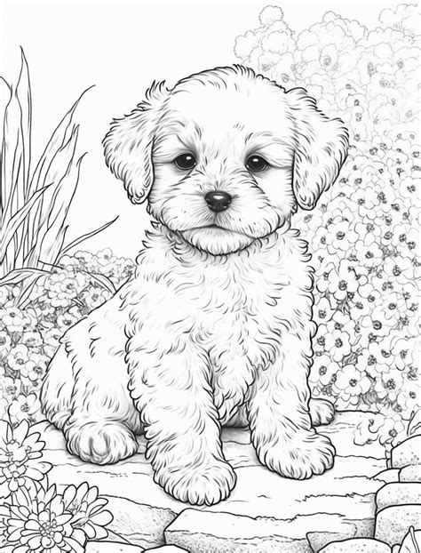 Paws Up For Puppy Coloring Book Pages: A Tail-Wagging Art Adventure