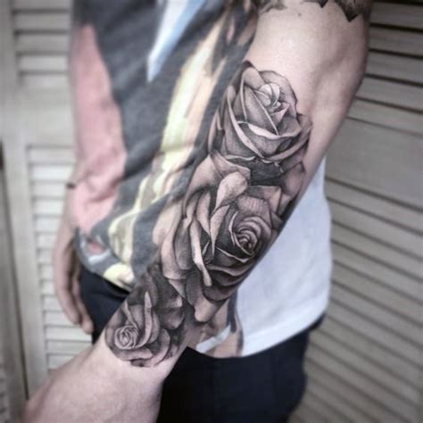 Rose Tattoo Ideas With Unique Floral Elements Rose Tattoos For Men