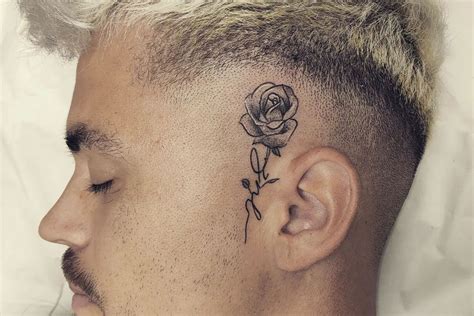 Rose Tattoo On Face