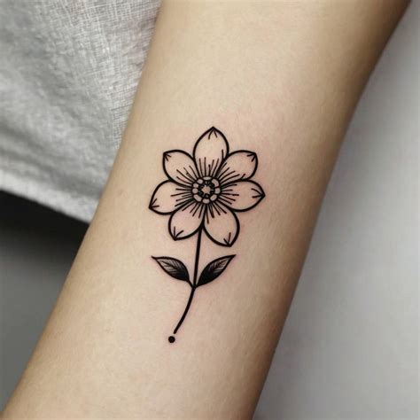 Simple Flower Tattoo Design Simple Flower Tattoo Design
