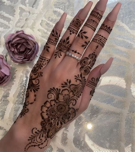 Simple Mehndi Henna Design Flower Floral Simple Henna Tattoo Henna