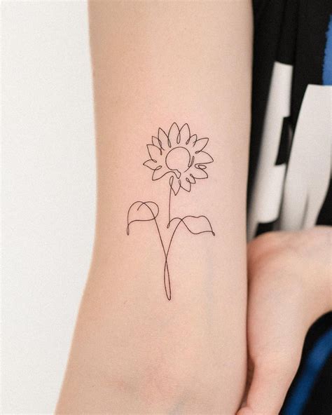 Simple Sunflower Tattoo