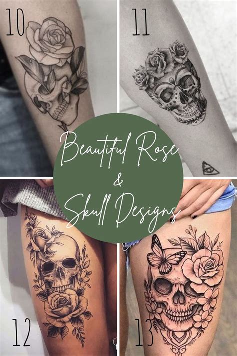 Skull Flowers Tattoos For Girls Skull Flowers Tattoos For Girls