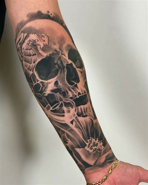 Skull Forearm Tattoo Designs