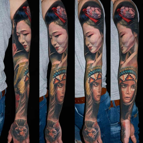 Sleeve Tatts Complex And Coordinated Designs That Cover The Entire Ar Xtreme Inks Sleeve Tatts Complex And Coordinated Designs That Cover The Entire Ar Xtreme Inks