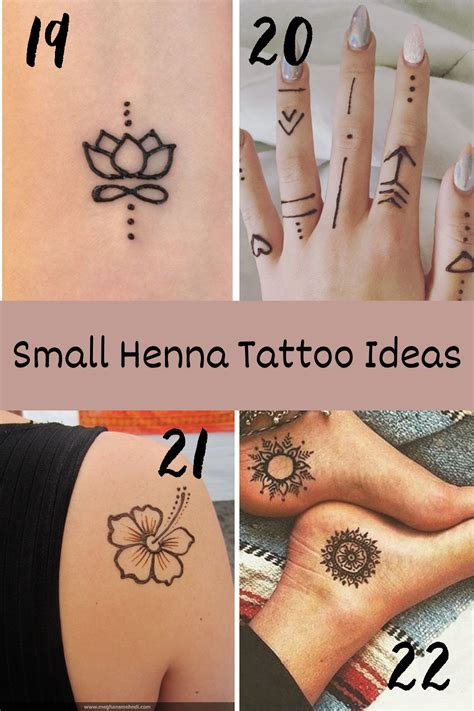 Small Beginner Easy Henna Tattoo Designs