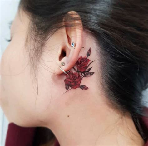 Small Roses Color Tattoo Behind The Hear By Hon Tattoo Rose Tattoo Small Roses Color Tattoo Behind The Hear By Hon Tattoo Rose Tattoo