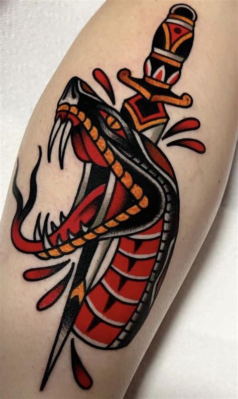 Snake Head And Dagger Tattoo Snake Head And Dagger Tattoo