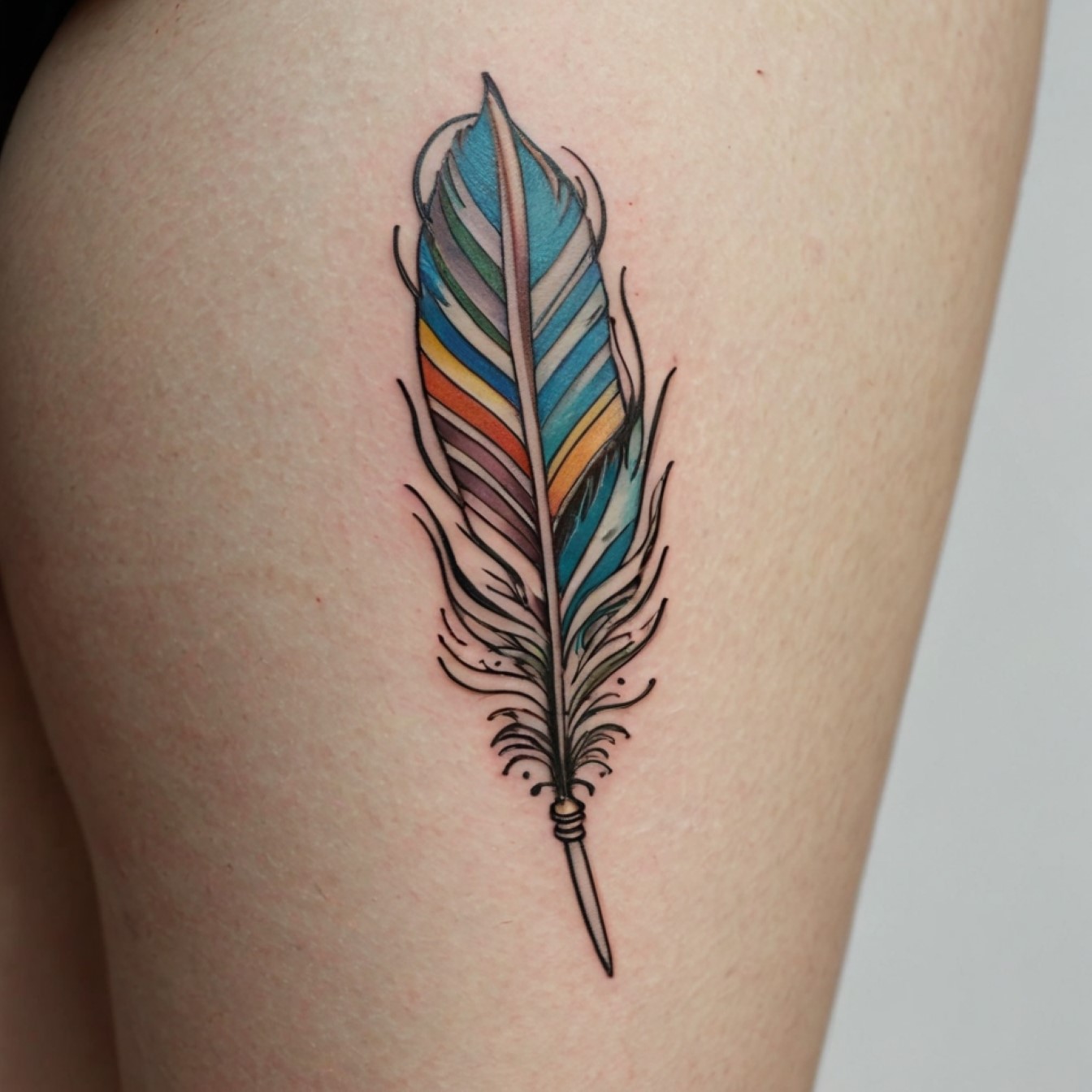 Soft Feather Tattoo Drawing Designs
