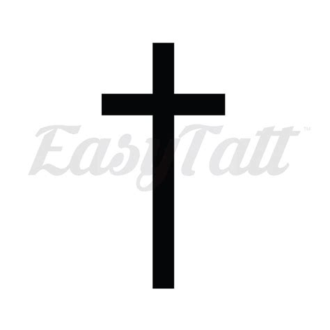 Tall Black Cross Temporary Tattoo Easytatt Tall Black Cross Temporary Tattoo Easytatt