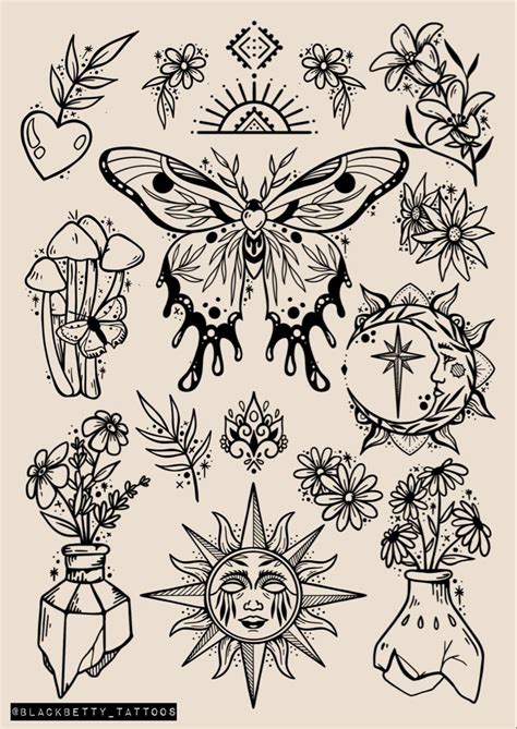 Tattoo Design Ideas Flash Sheet Tattoo Flash Art Tattoo Graphic Tattoo