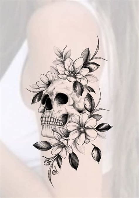 Tattoo Floral Skull