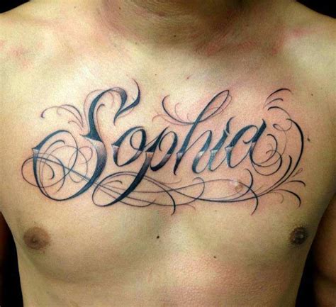 Tattoo Name Chest