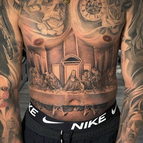 Hyper-Realistic Shading And Ornaments: Tattoos For Guys Stomach