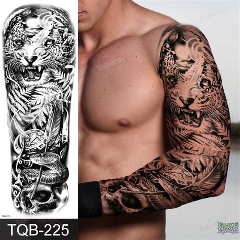 Temporary Tattoos Skull Tiger Owl Lion Bold And Stylish Designs
