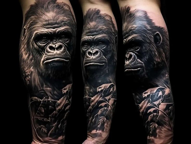 The Mighty Gorilla Arm Tattoo Designs Ideas And More