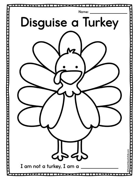 Save On Crafts With Turkey Disguise For Kids Printable Budget Tips