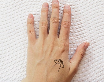 Ufo Temporary Fake Tattoo Sticker Set Of 2 Ufo Temporary Fake Tattoo Sticker Set Of 2