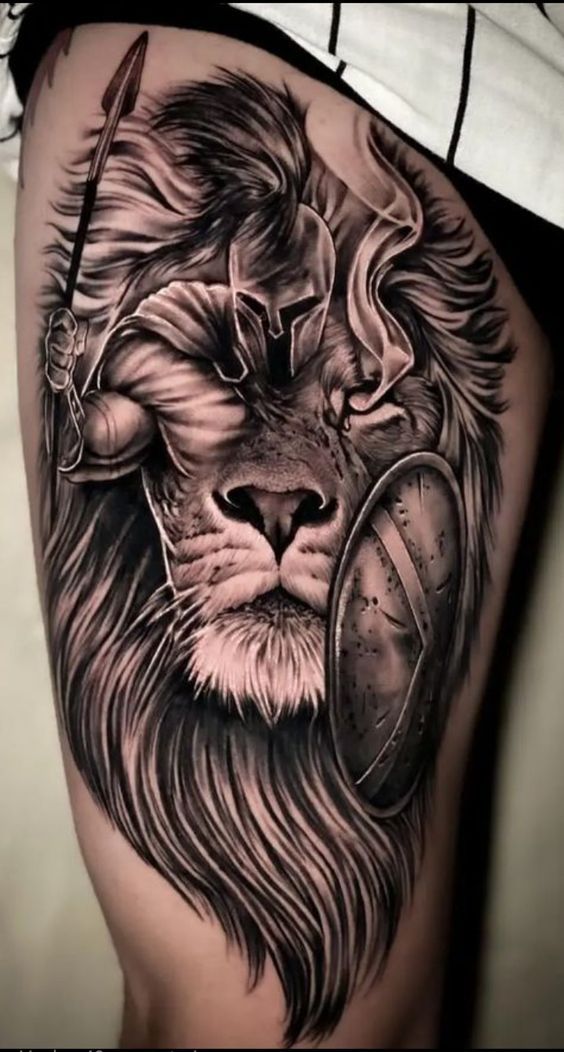 Upper Leg Tattoos For Men