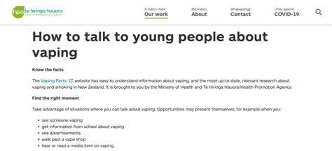Vaping Amp Young People Kidshealth Nz