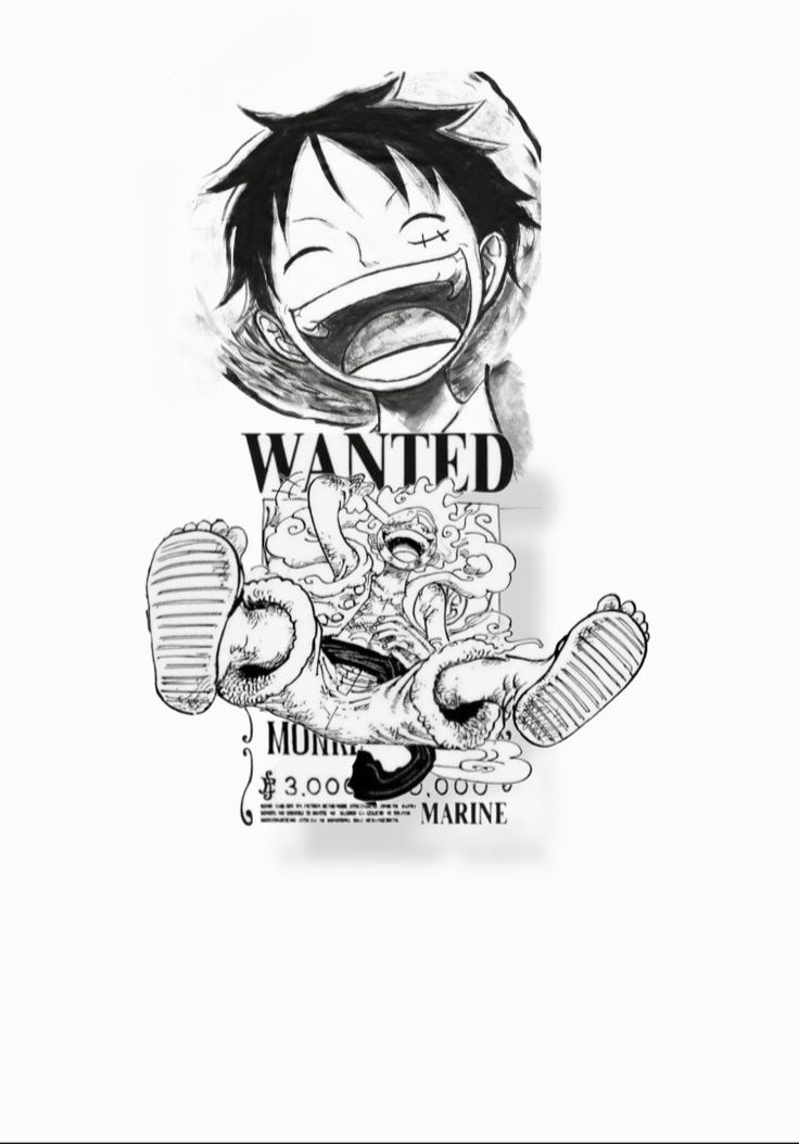 Wanted Luffy Tatto