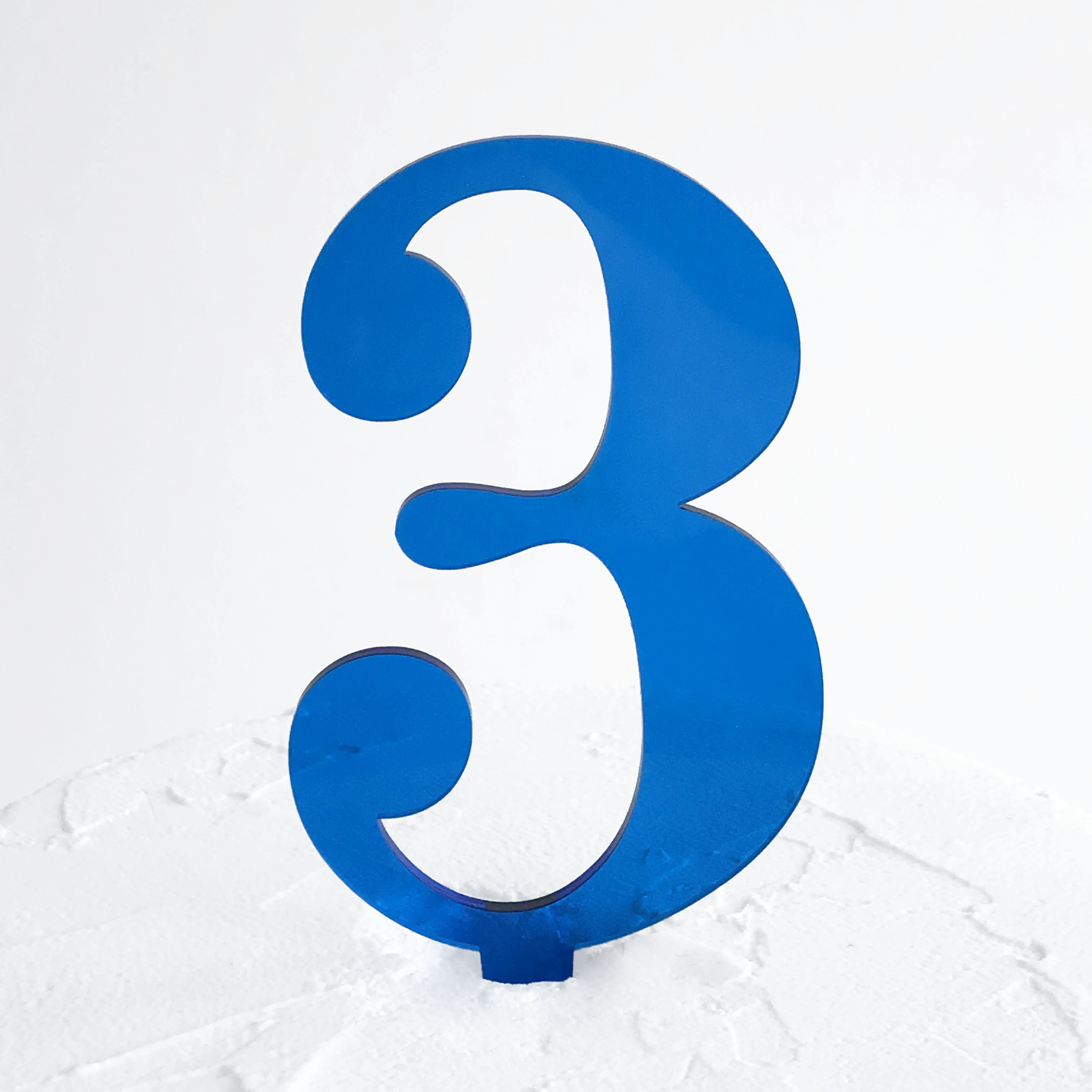 Yellow Number 3 Cake Topper With Black Outline Yellow Number 3 Cake Topper With Black Outline